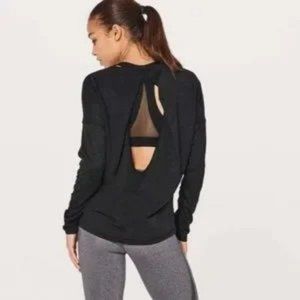 Lululemon Get Set Long Sleeve Shirt Black 6